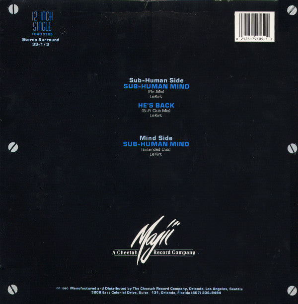 Schnitt Acht : Subhuman Minds (12", Single)