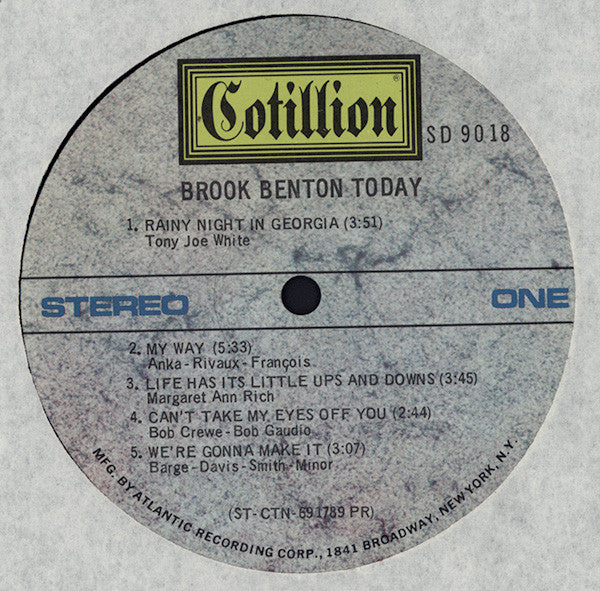 Brook Benton : Brook Benton Today (LP, Album)