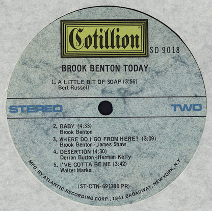 Brook Benton : Brook Benton Today (LP, Album)