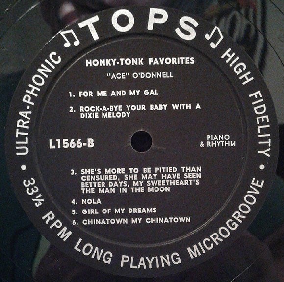 Ace O'Donnell : Honky-Tonk Favorites (LP, Album, Mono)