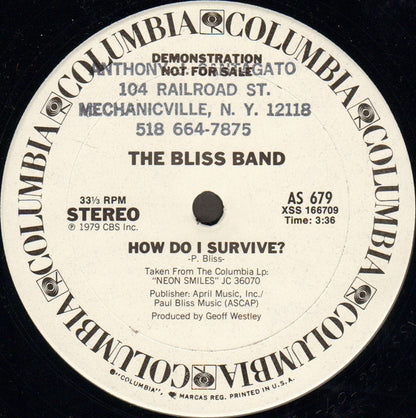The Bliss Band : Doctor (12", Promo)