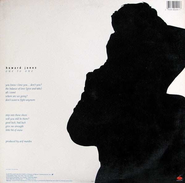 Howard Jones : One To One (LP, Album, ARC)