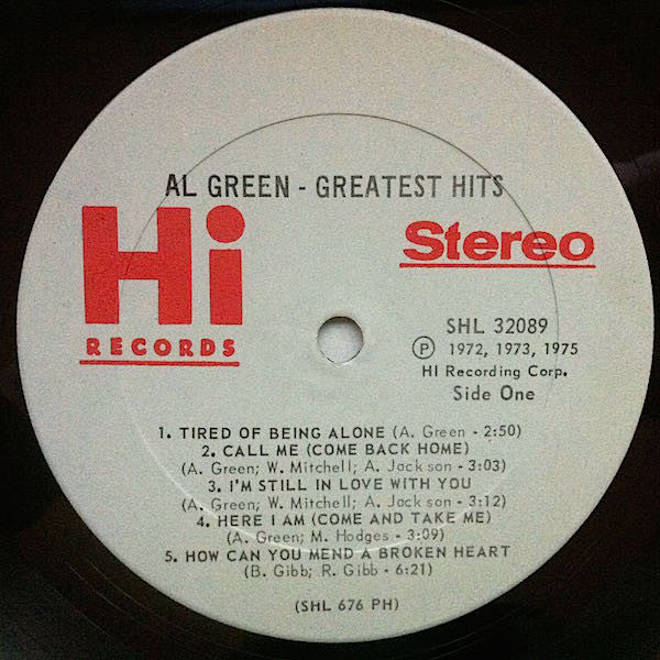 Al Green : Greatest Hits (LP, Comp, PH)
