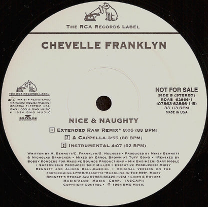 Chevelle Franklyn : Nice & Naughty (12", Promo)