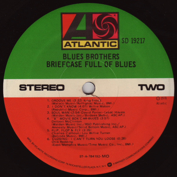 The Blues Brothers : Briefcase Full Of Blues (LP, Album, MO)