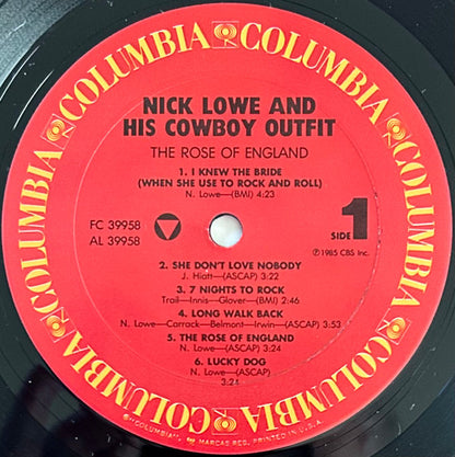 Nick Lowe And His Cowboy Outfit : The Rose Of England (LP, Album)