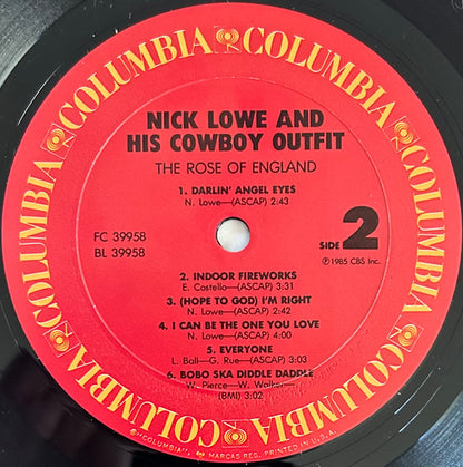 Nick Lowe And His Cowboy Outfit : The Rose Of England (LP, Album)