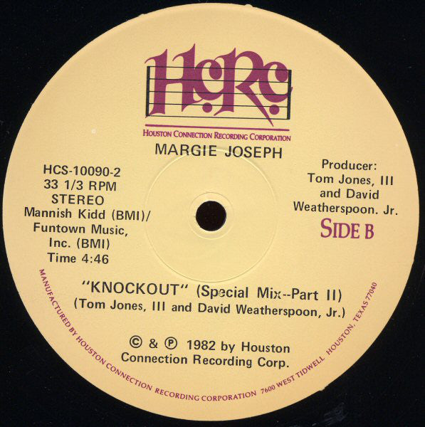 Margie Joseph : Knockout (Special Mix) (12")