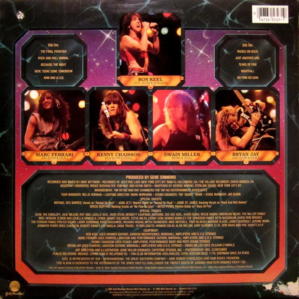 Keel : The Final Frontier (LP, Album, Pin)