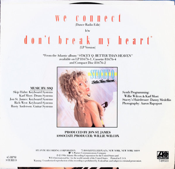 Stacey Q : We Connect (7", SP )