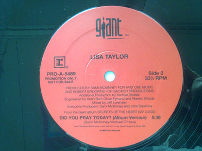 Lisa Taylor : Did You Pray Today? (12", Promo)