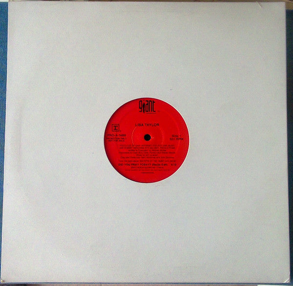 Lisa Taylor : Did You Pray Today? (12", Promo)