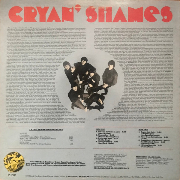 The Cryan' Shames : The Best Of The Cryan' Shames (LP, Comp)
