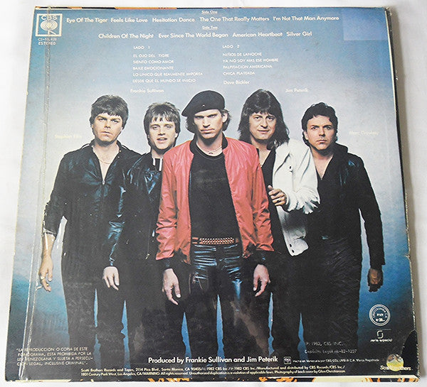 Survivor : Eye Of The Tiger = El Ojo Del Tigre (LP, Album)