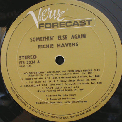 Richie Havens : Somethin' Else Again (LP, Album, Wad)