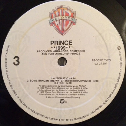 Prince : 1999 (2xLP, Album, RE)