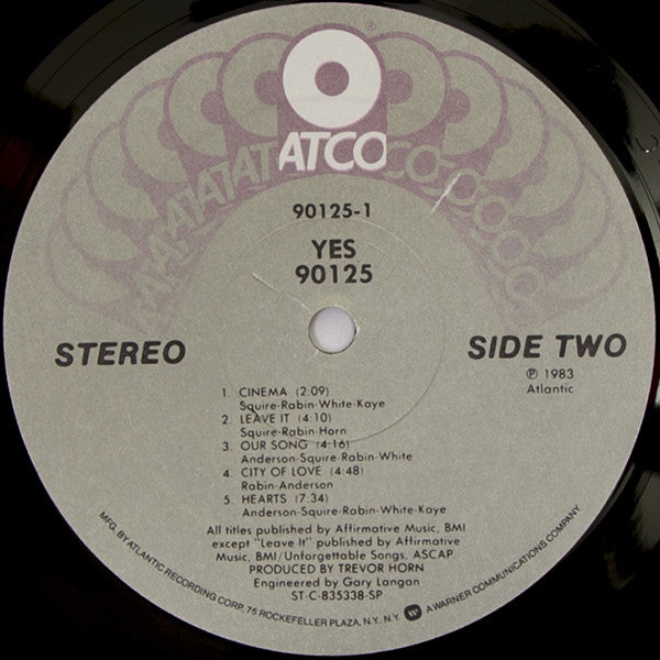 Yes : 90125 (LP, Album, SP)