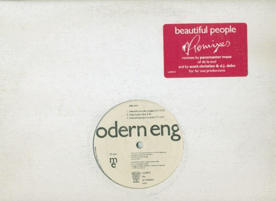 Modern English : Beautiful People (Remixes) (12", Promo)