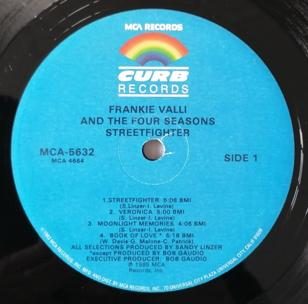 Frankie Valli And The Four Seasons : Streetfighter (LP, Album, Glo)