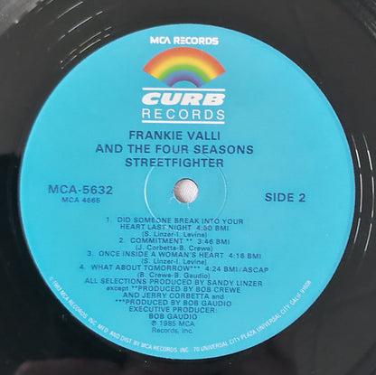 Frankie Valli And The Four Seasons : Streetfighter (LP, Album, Glo)