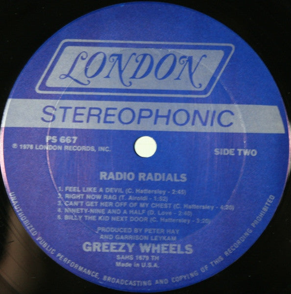 Greezy Wheels : Radio Radials (LP, Album, TH-)