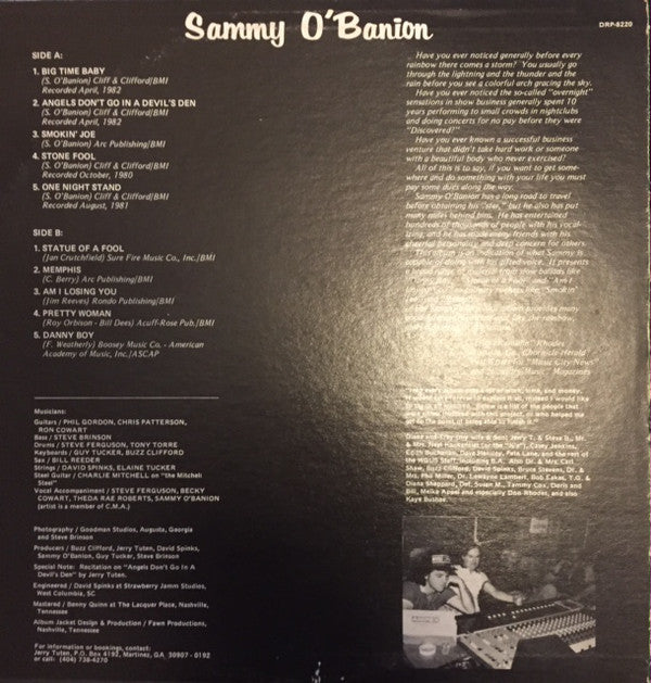 Sammy O'Banion : Sings Some Of His... And Some Of Theirs... (LP, Album)