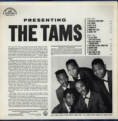 The Tams : Presenting (LP, Album, RE, RP)