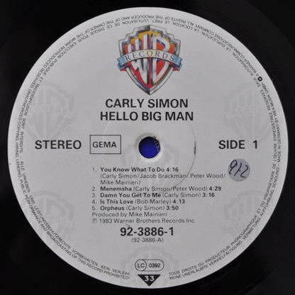 Carly Simon : Hello Big Man (LP, Album)