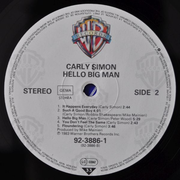 Carly Simon : Hello Big Man (LP, Album)
