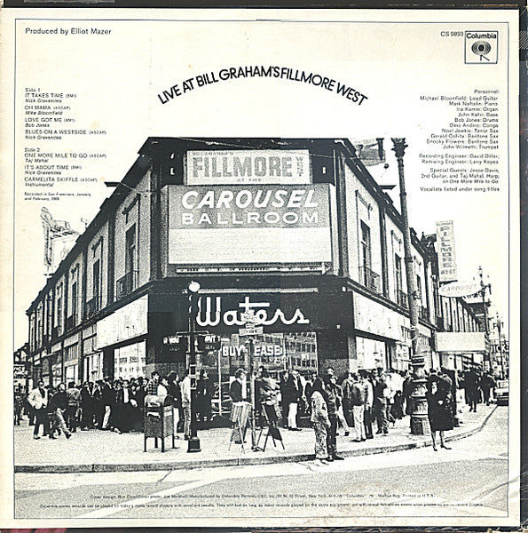 Various : Live At Bill Graham's Fillmore West (LP, Album)