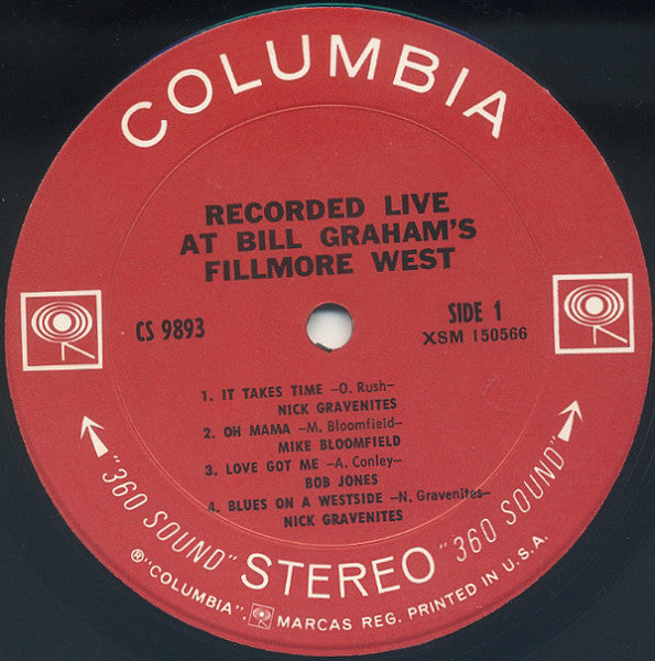 Various : Live At Bill Graham's Fillmore West (LP, Album)