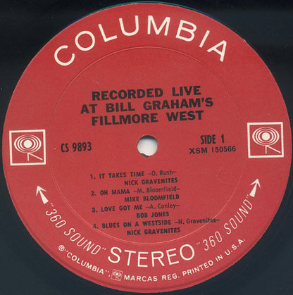 Various : Live At Bill Graham's Fillmore West (LP, Album)