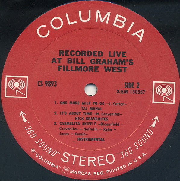 Various : Live At Bill Graham's Fillmore West (LP, Album)