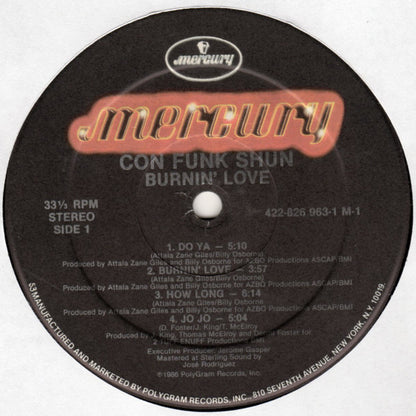 Con Funk Shun : Burnin' Love (LP, Album, 53)