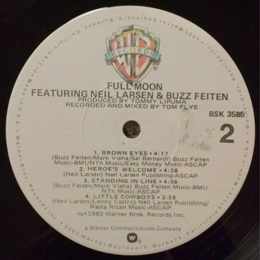 Full Moon (5) Featuring Neil Larsen & Buzzy Feiten : Full Moon (LP, Album, Los)