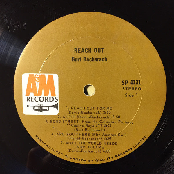 Burt Bacharach : Reach Out (LP, Album)