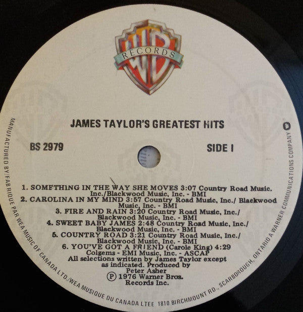James Taylor (2) : James Taylor's Greatest Hits (LP, Comp, Gat)