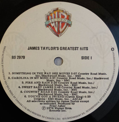 James Taylor (2) : James Taylor's Greatest Hits (LP, Comp, Gat)