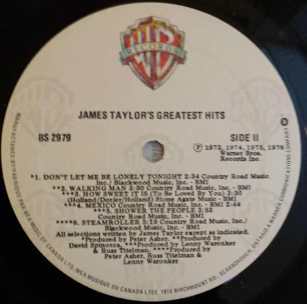 James Taylor (2) : James Taylor's Greatest Hits (LP, Comp, Gat)