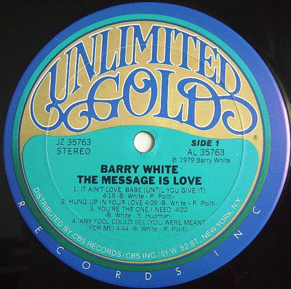 Barry White : The Message Is Love (LP, Album)