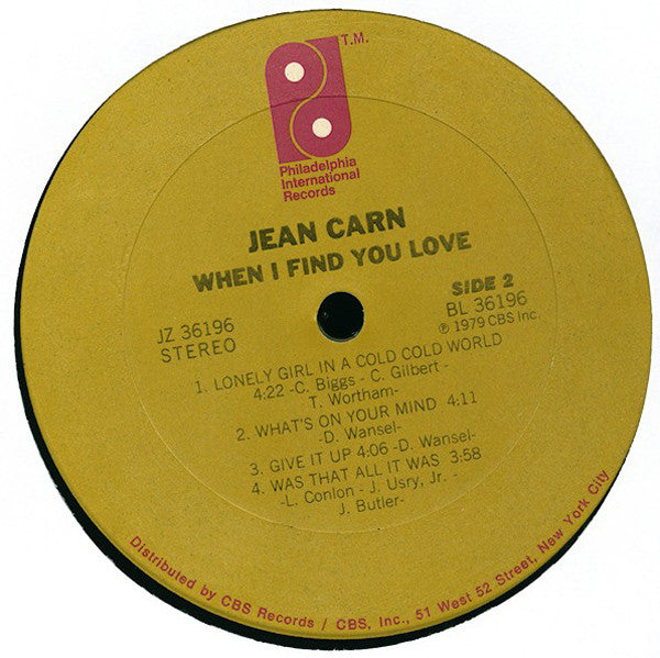 Jean Carn : When I Find You Love (LP, Album)