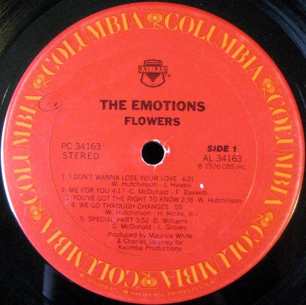 The Emotions : Flowers (LP, Album, San)
