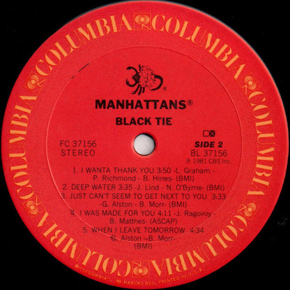 Manhattans : Black Tie (LP, Album)