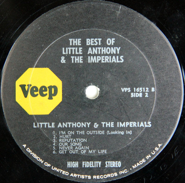 Little Anthony & The Imperials : The Best Of Little Anthony & The Imperials (LP, Comp, RE)
