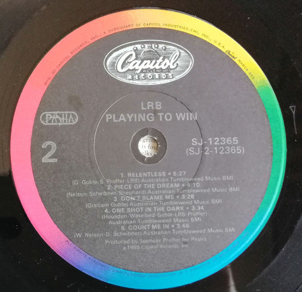 Little River Band : Playing To Win (LP, Album)