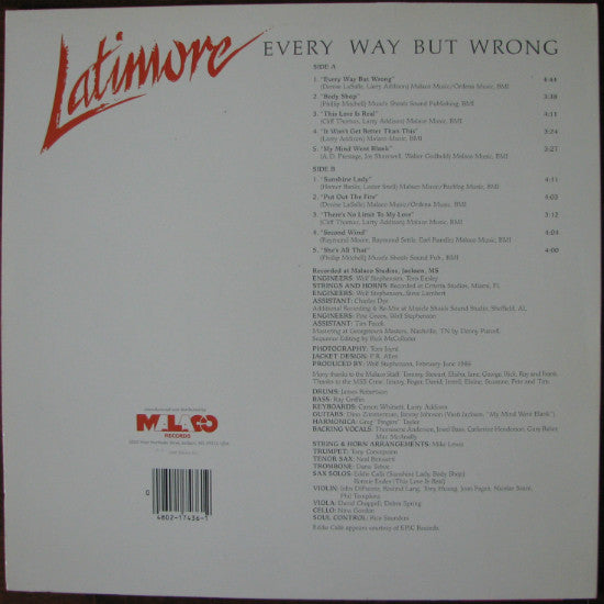 Latimore (2) : Every Way But Wrong (LP, Album)