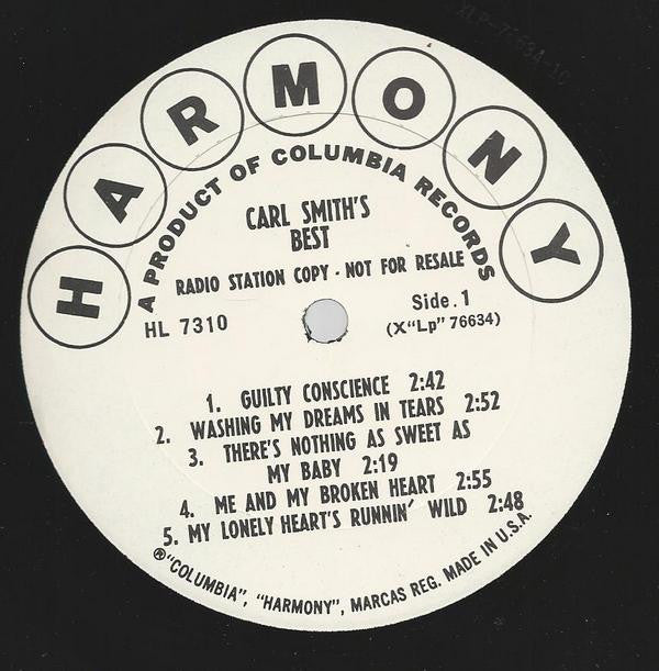 Carl Smith (3) : Carl Smith's Best (LP, Comp, Mono, Promo)