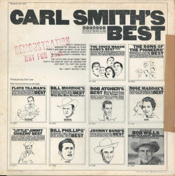 Carl Smith (3) : Carl Smith's Best (LP, Comp, Mono, Promo)