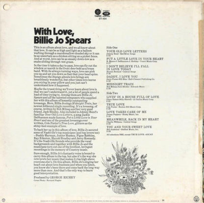 Billie Jo Spears : With Love (LP, Album)