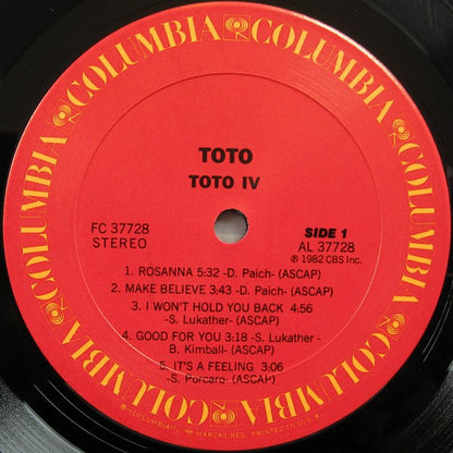 Toto : Toto IV (LP, Album, Ter)